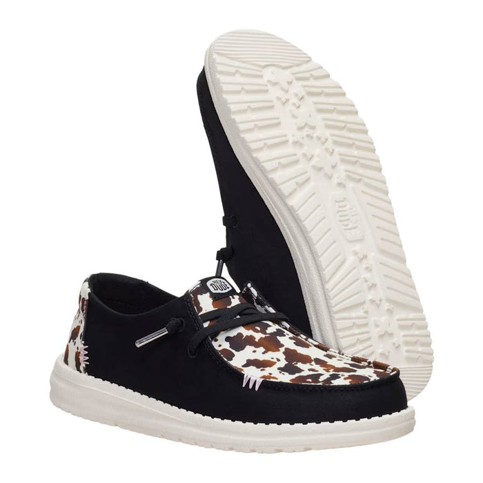 Hey Dude Wendy Spotted Cow - Black/Brown Cow