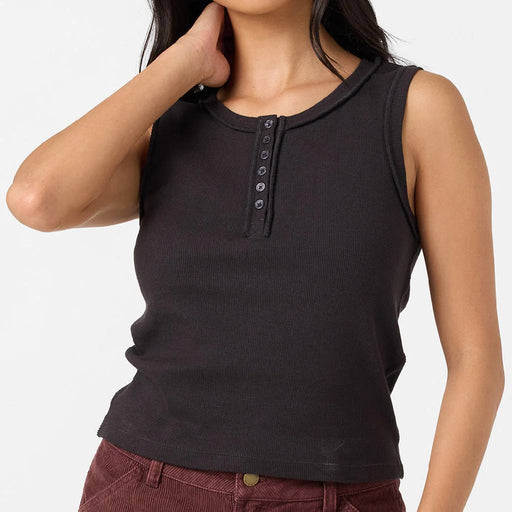 O'Neill Women's Hattie Ribbed Knit Black Tank Top WOMEN - Clothing - Tops - Sleeveless O'Neill