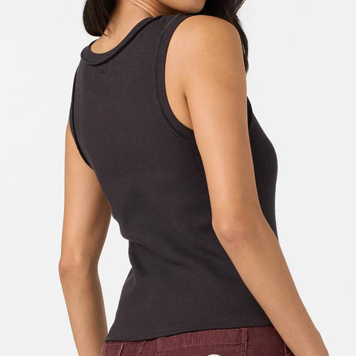 O'Neill Women's Hattie Ribbed Knit Black Tank Top WOMEN - Clothing - Tops - Sleeveless O'Neill