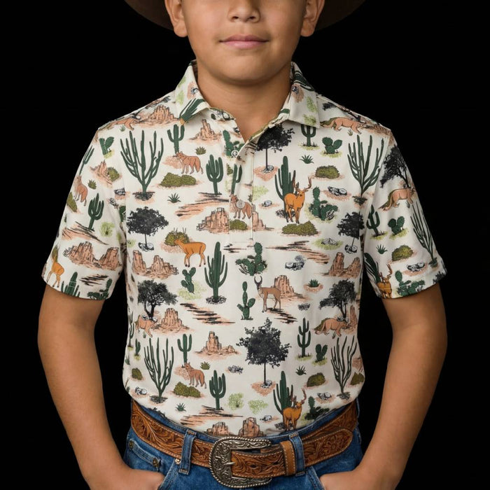 Ferrell Brand Boy's Wilder Snap Polo Shirt