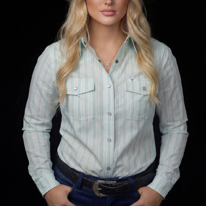 Ferrell Brand Women's Jackie Stripe Snap Shirt