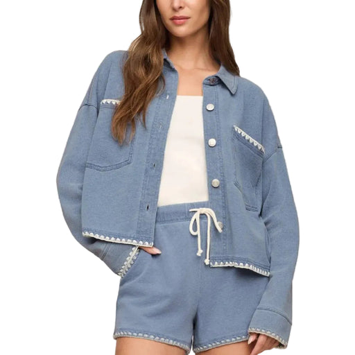 Z Supply All Day Crop Whipstitch Jacket WOMEN - Clothing - Outerwear - Jackets Z Supply
