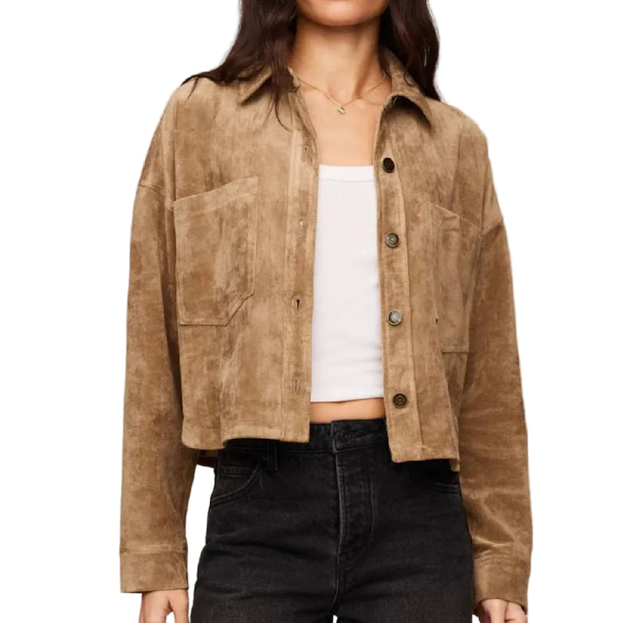 Z Supply All Day Cropped Suede Jacket