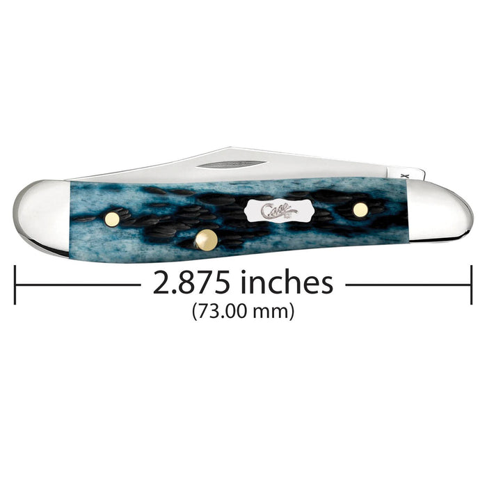 Case Mediterranean Blue Bone Peach Seed Jig Peanut Knife