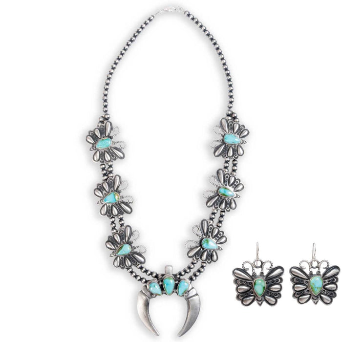 Ts'oysholo Squash Blossom and Earring Set