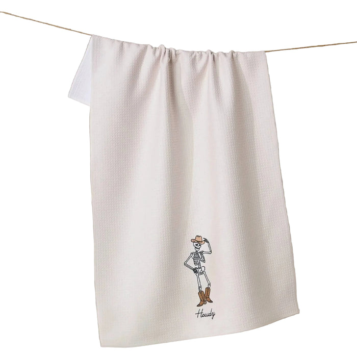 Geometry Howdy Cassondra Tea Towel - White