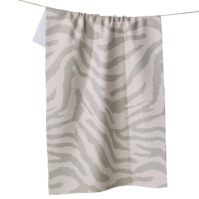 Geometry Zira Gray Tea Towel