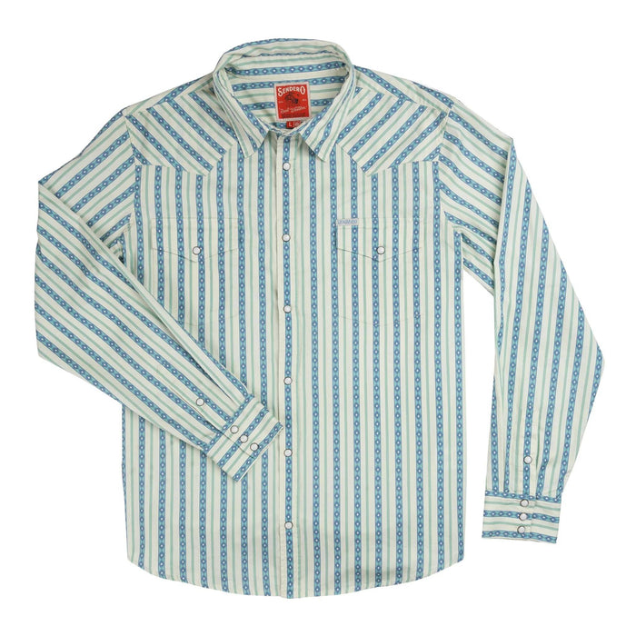 Sendero Provisions Men's Wyatt Southwest Stripe Pearl Snap Shirt