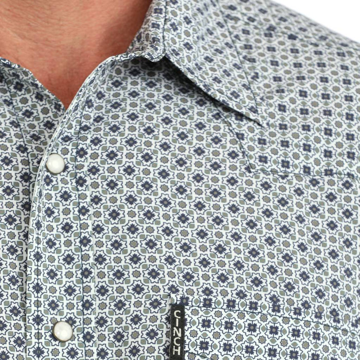 Cinch Men's Arenaflex Geo Print Pearl Snap Shirt MEN - Clothing - Shirts - Long Sleeve Cinch