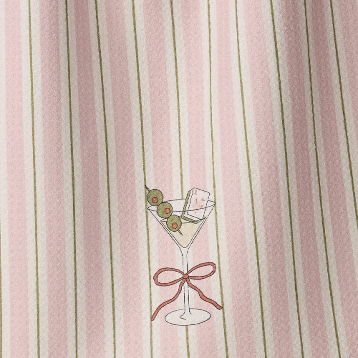 Geometry Martini Stripe Tea Towel