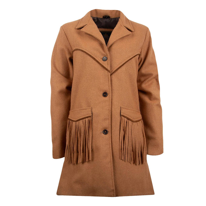 STS Ranchwear Women's Hattie Chestnut Fringe Wool Coat