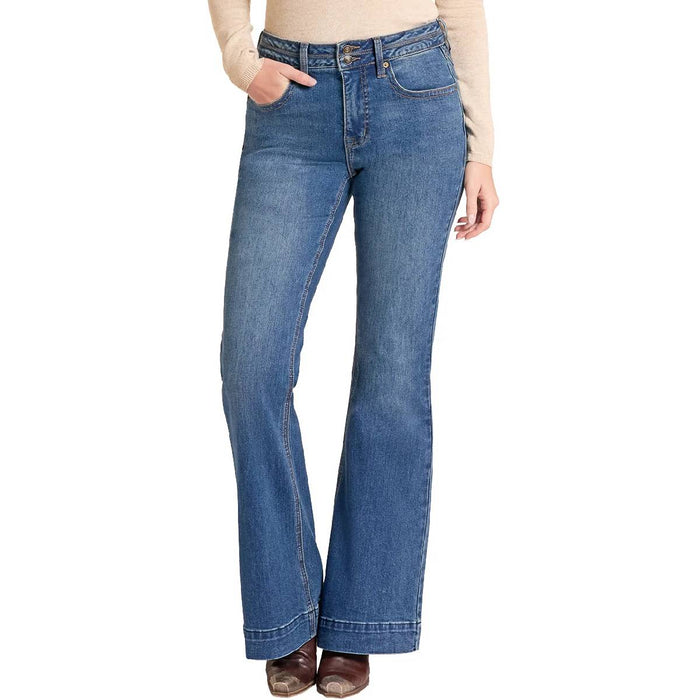 Rock & Roll Denim Women's Double Waistband High Rise Trouser
