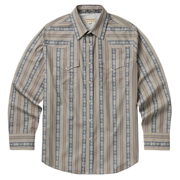 Stetson Men's Chevron Stripe Snap Western Shirt