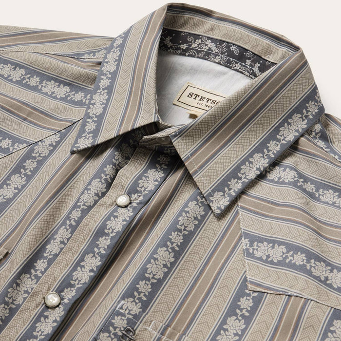 Stetson Men's Chevron Stripe Snap Western Shirt