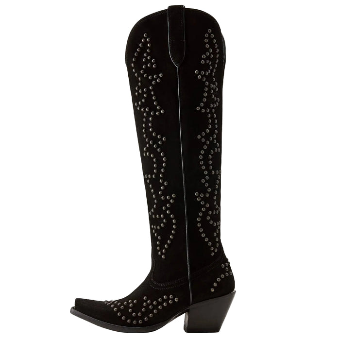 Ariat Women's Vixen X Toe Studded  Black Suede Boot