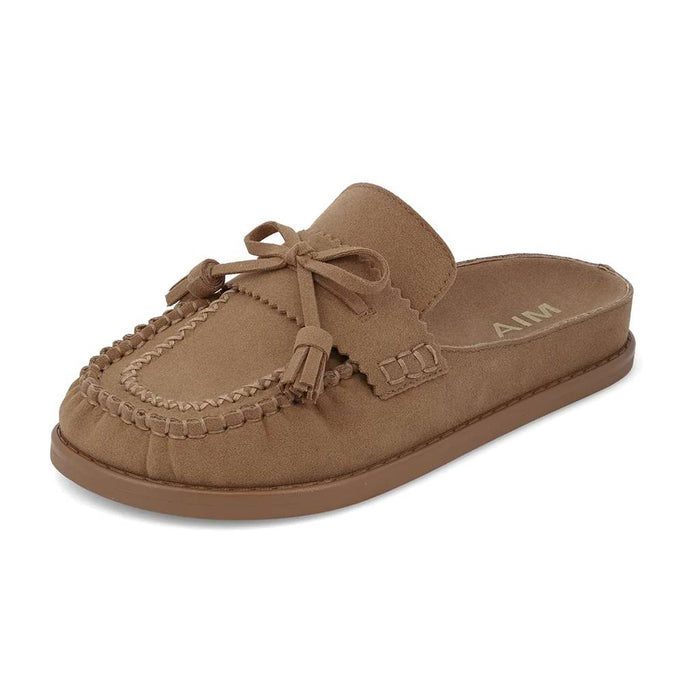 MIA Nesha Suede Tassel Tan Mule