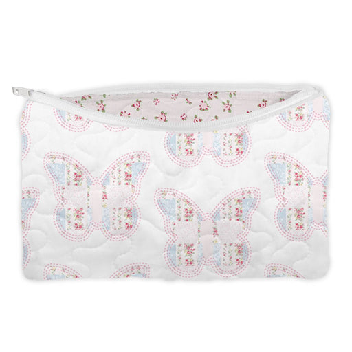 Butterfly Patchwork Pastel Small Makeup Bag ACCESSORIES - Luggage & Travel - Cosmetic Bags Ida Mae Home