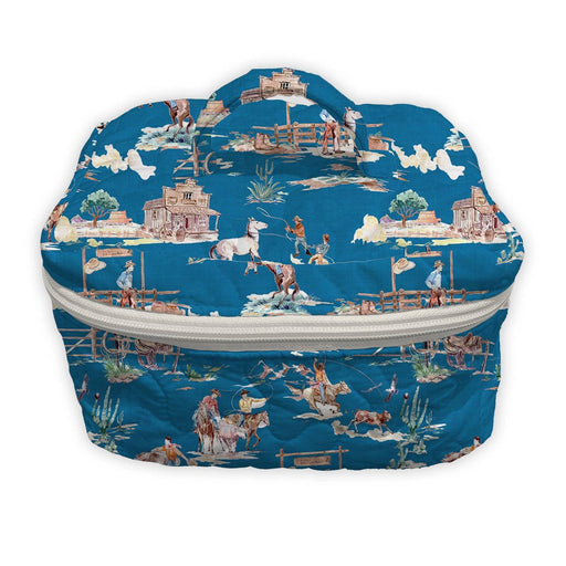 Retro Cowboy Peacock Quilted Travel Case ACCESSORIES - Luggage & Travel - Cosmetic Bags Ida Mae Home