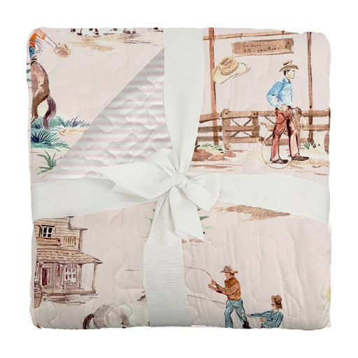 Retro Cowboy Pink Baby Blanket KIDS - Baby - Baby Accessories Ida Mae Home