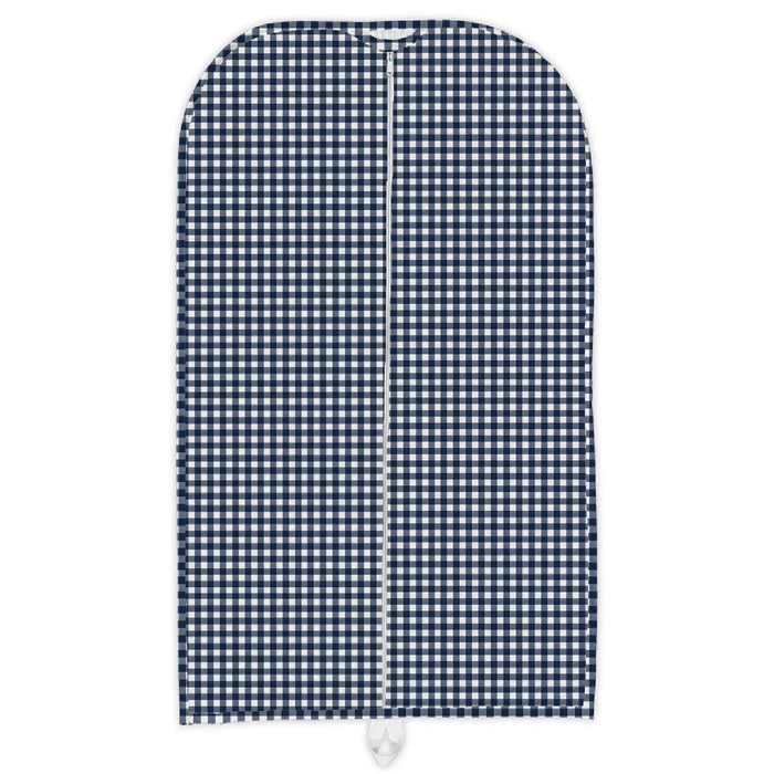 Anthia Gingham Navy Garment Bag