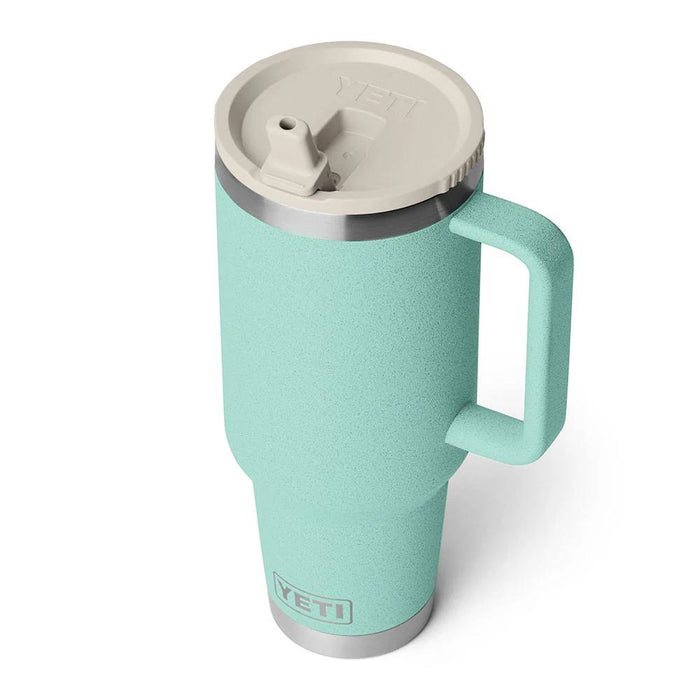 Yeti Rambler 40oz Straw Lid Travel Mug - Color Blocked Sea Stone