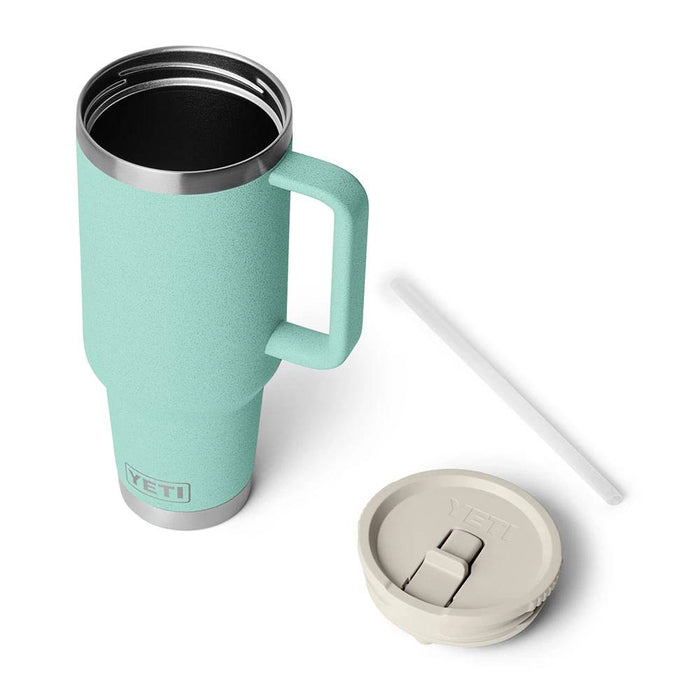 Yeti Rambler 40oz Straw Lid Travel Mug - Color Blocked Sea Stone
