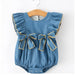 Denim Bow Romper KIDS - Girls - Clothing - Jumpers & Rompers Rylee Faith Designs