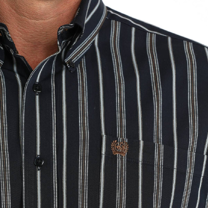 Cinch Men's Dobby Stripe Button Shirt