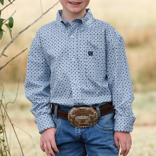 Cinch Boy's Medallion Print Button Shirt KIDS - Boys - Clothing - Shirts - Long Sleeve Shirts Cinch