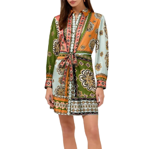 Johnny Was Maxima Tie Waist Mini Dress WOMEN - Clothing - Dresses Johnny Was Collection