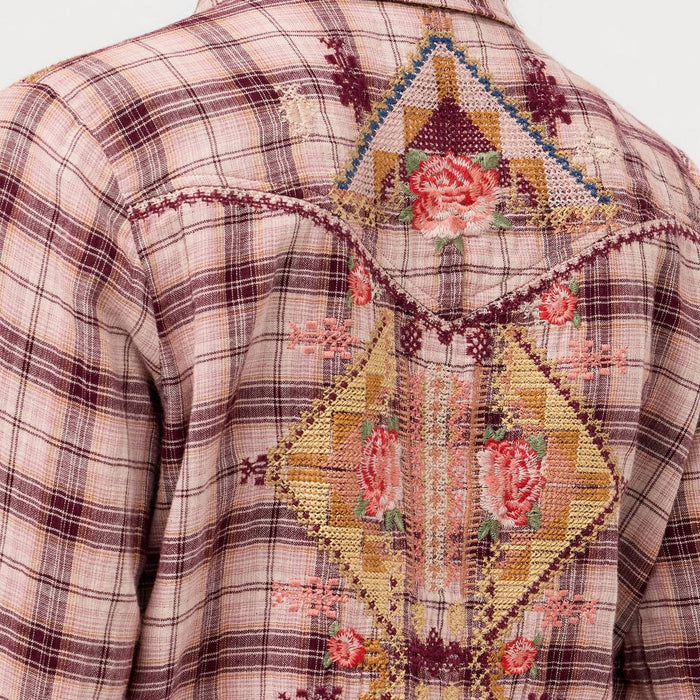 Johnny Was Western Plaid Isadora Ines Plaid Shirt