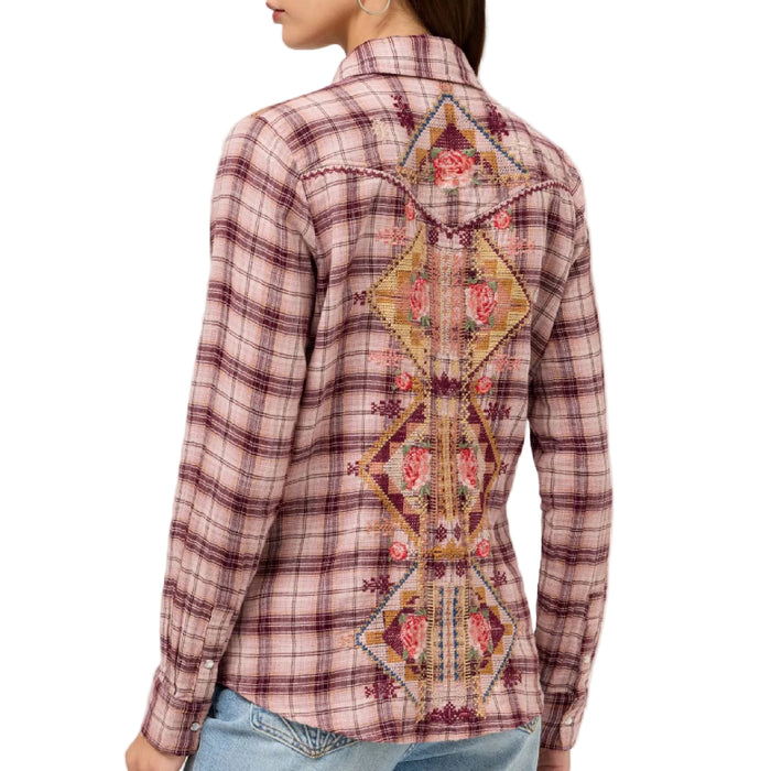Johnny Was Western Plaid Isadora Ines Plaid Shirt