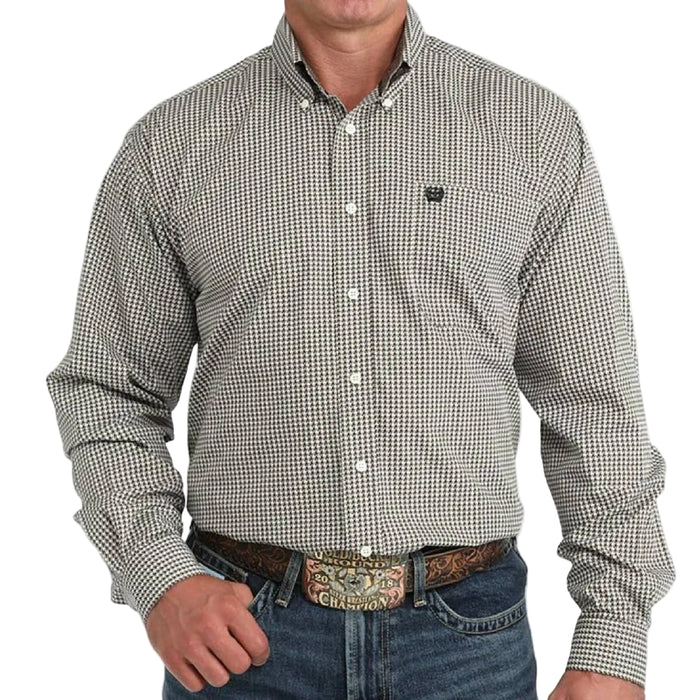 Cinch Men's Houndstooth Print Button Shirt