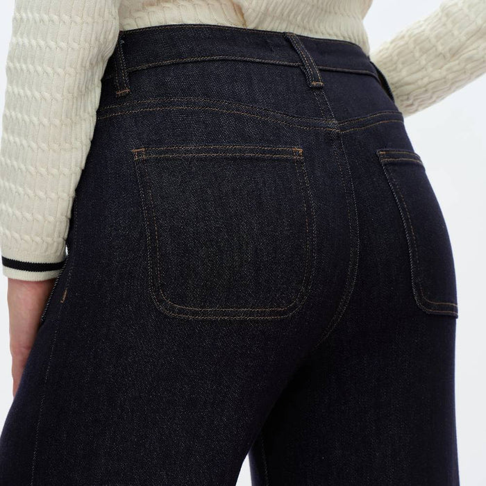 Bayeas Katia Mid Rise Wide Leg Jean