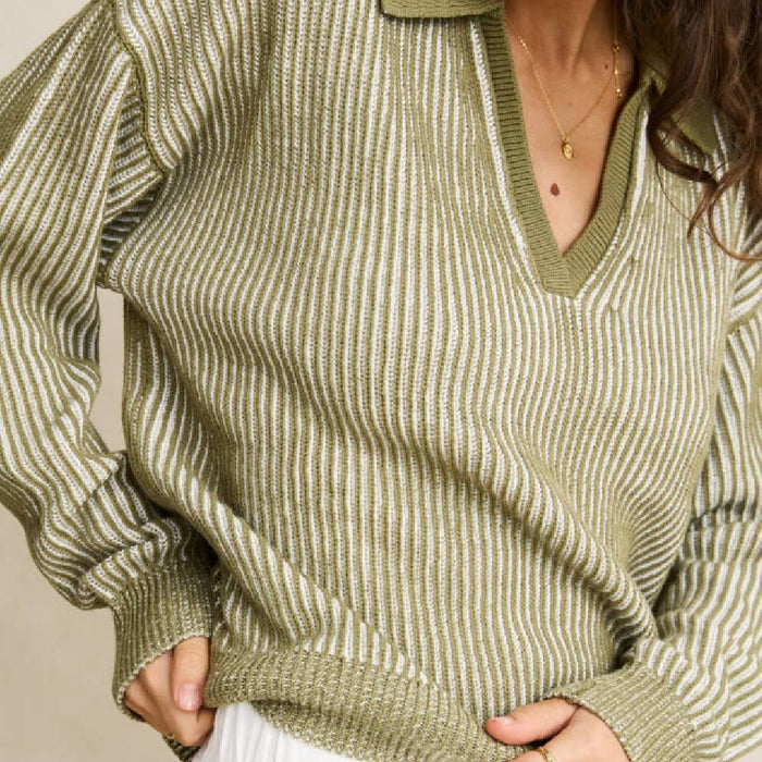 Women's Vista Stripe Collared Sweater