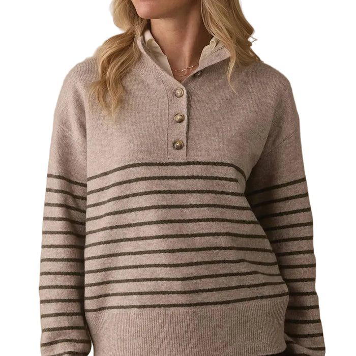 The Nomal Brand Women's Marianna Button Popover Sweater