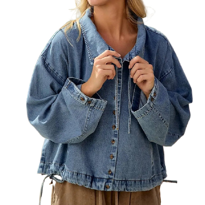 Women's Lightweight Washed Denim Top