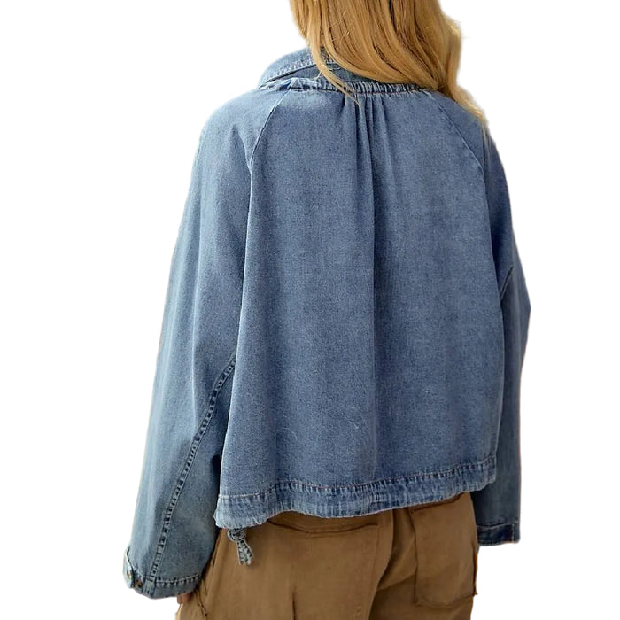 Women's Lightweight Washed Denim Top