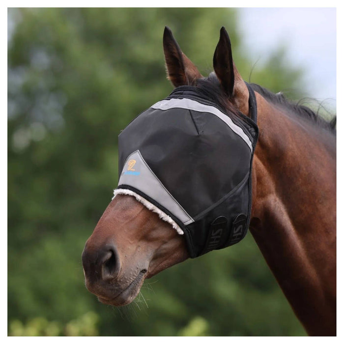 Shires FlyGuard Pro Fine Mesh Earless Fly Mask Equine - Fly & Insect Control Shires