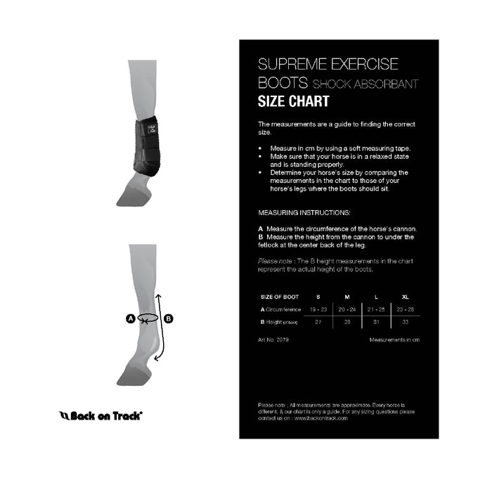 Back On Track Supreme Exercise Boots w/ Shock Absorbent Pad