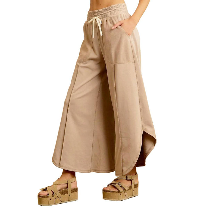 Women's French Terry Out Seam Detail Tulip Hem WOMEN - Clothing - Pants & Leggings BiBi Clothing