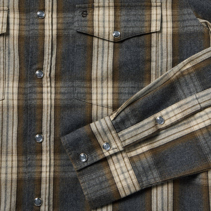 Stetson Men's Flannel Heather Plaid Snap Shirt