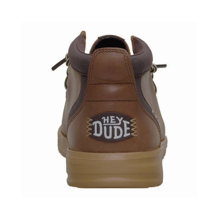 Hey Dude Wally Mid GripR Leather - Robe Brown/Mole Brown