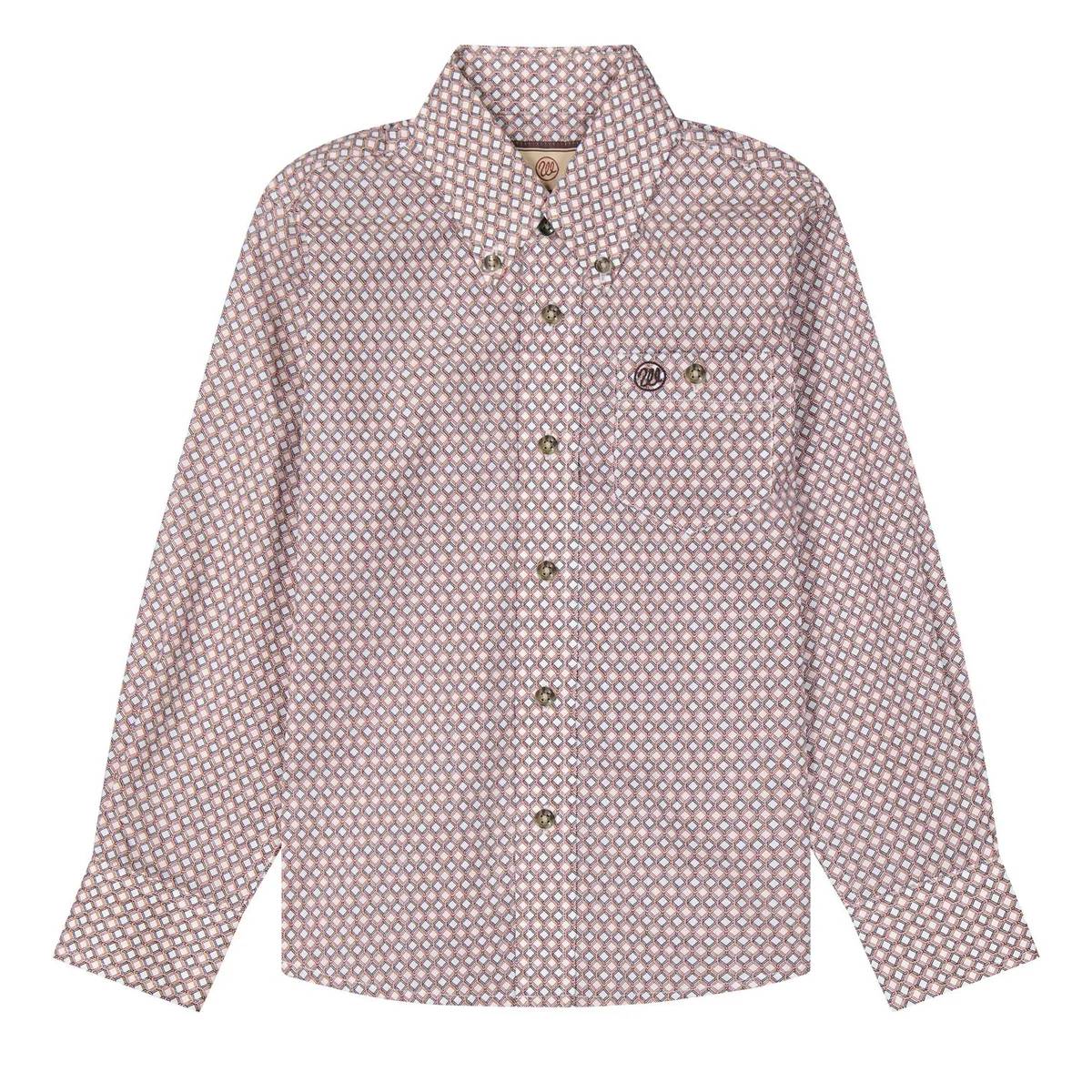 Wrangler Boy's Classic Geo Print Button Shirt KIDS - Boys - Clothing - Shirts - Long Sleeve Shirts Wrangler