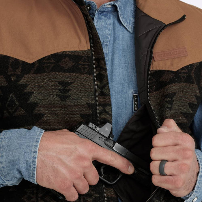 Cinch Men's Conceal Carry Jacquard Vest