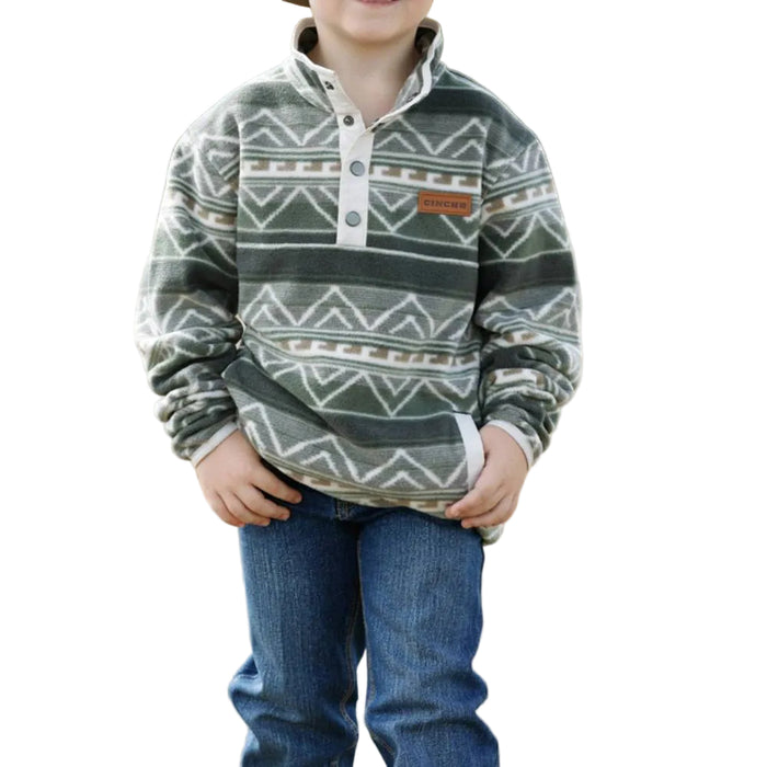 Cinch Boy's 1/4 Snap Polar Fleece Pullover