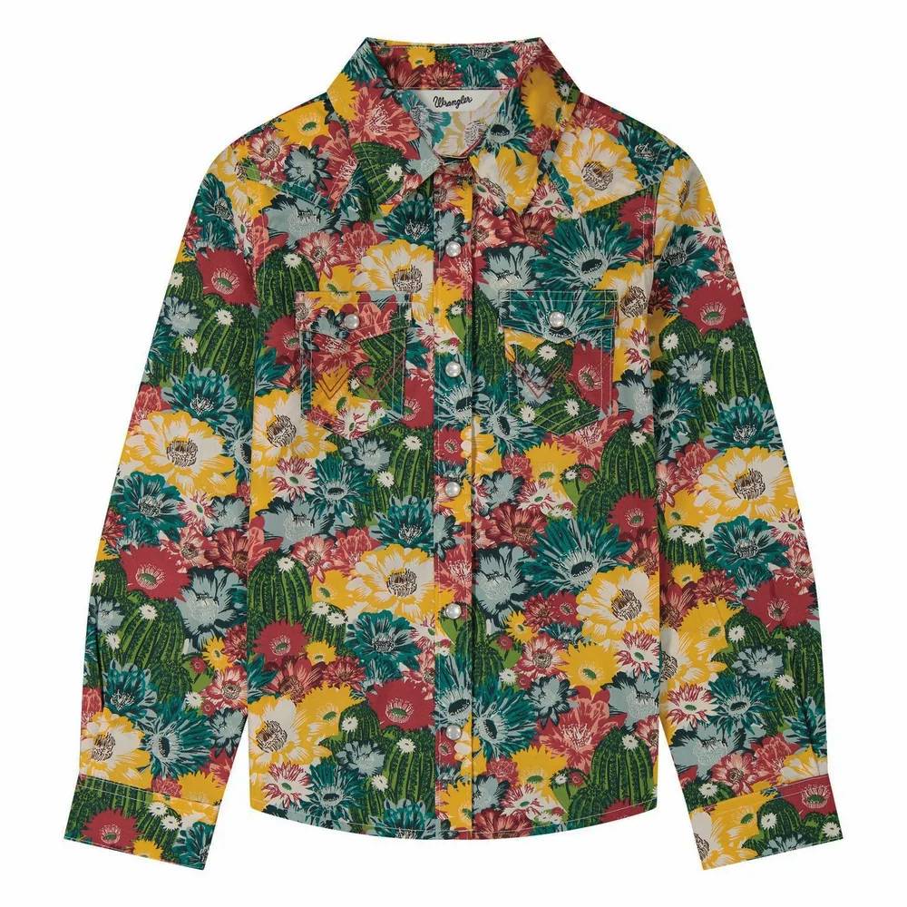 Wrangler Girl's Floral Snap Shirt KIDS - Girls - Clothing - Tops - Long Sleeve Tops Wrangler