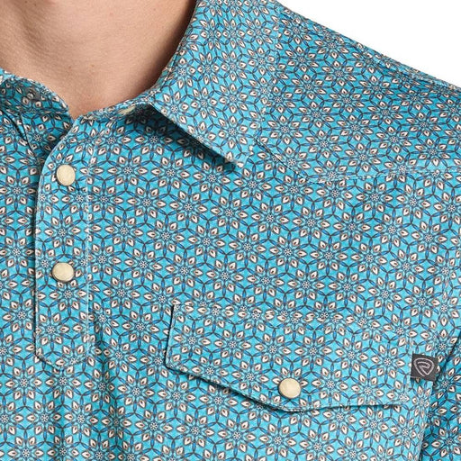 Rock & Roll Denim Men's Turquoise Medallion Western Vented Polo Shirt MEN - Clothing - Shirts - Short Sleeve Panhandle