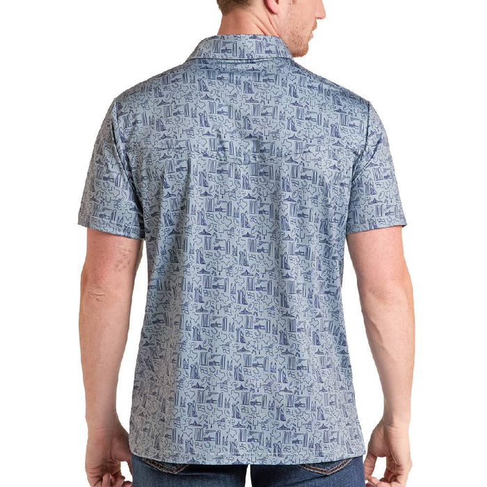 Rock & Roll Denim Polo College Game Day Shirt