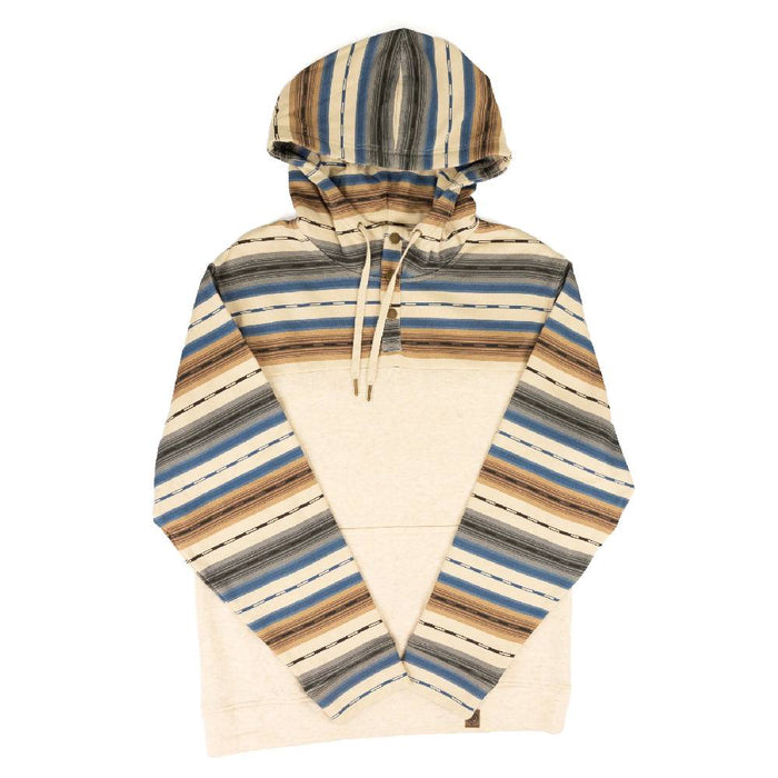 Rock & Roll Denim Men's Stripe-Blocked Printed Hoodie MEN - Clothing - Pullovers & Hoodies Panhandle